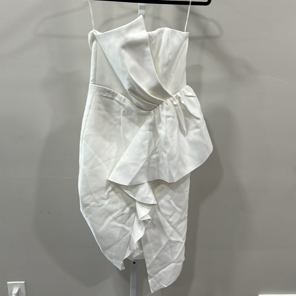 ELLIATT RECEPTION DRESS white strapless bridal - Picture 4 of 9